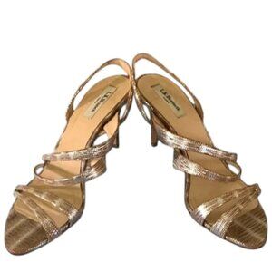 LK Bennet Lizard Embossed Lourdes Sandals Size 9/9.5